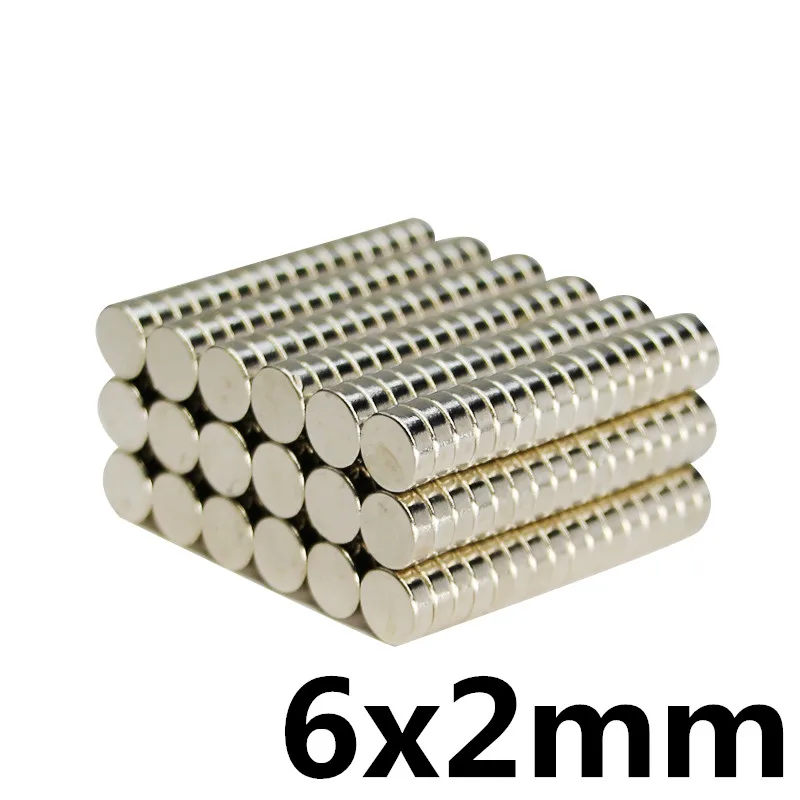 100/150/200 шт дисковый 6x2 мм N35 магнитов NdFeB (неодим-диаметром 6 x 2 неодимовый магнит 6*2
