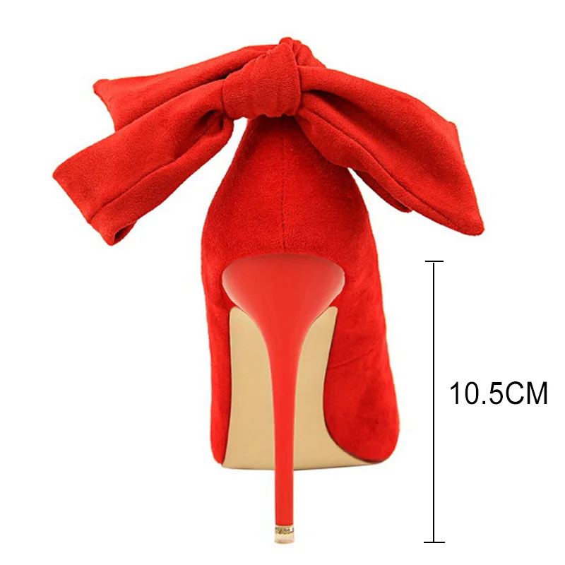 Super High Heel Women Pumps Flock Women Shoes Classic Pumps Shallow Female Shoes Back Bow Bride Shoes Plus Size Pointe Shoes Super High Heel Women Pumps Flock Women Shoes Classic Pumps Shallow Female Shoes Back Bow Bride Shoes Plus Size Pointe Shoes