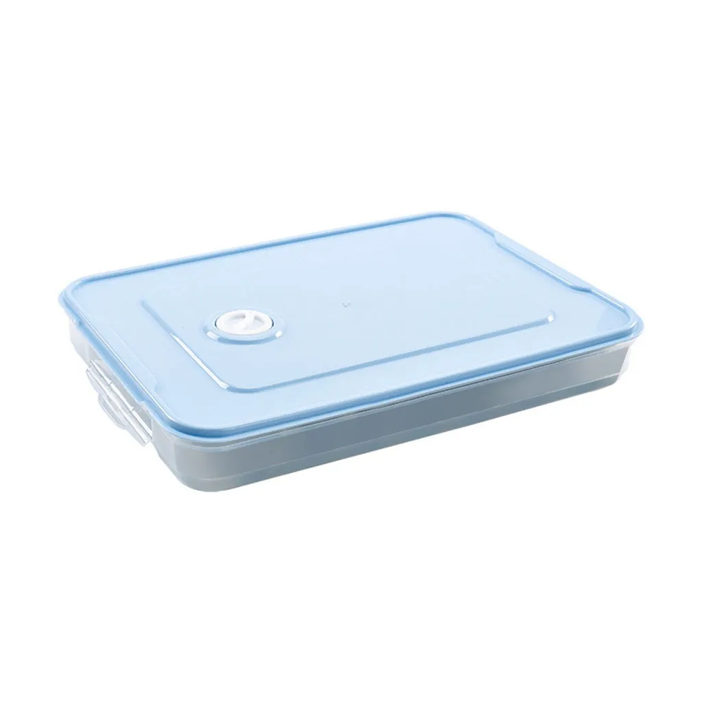 Контейнер для пельменей на холодильник, 1 шт., многослойный, для холодильника, для пельменей, герметичный контейнер для хранения, пластиковый ящик 0523#30 - Цвет: Синий