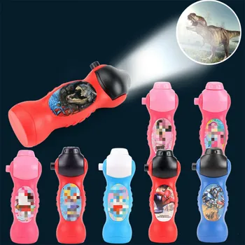 

Creative Cartoon Pattern Animal Slide Dinosaur Spiderman Projector Toy Flashlight Sleep Story Early Educational Intelligent Toy
