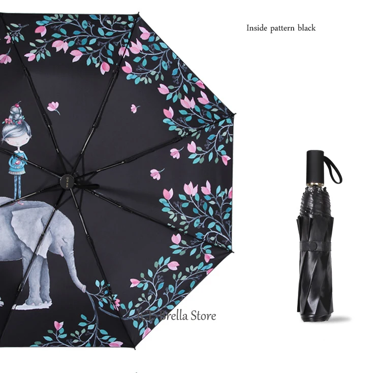 Книги по искусству Дизайн слон Для мужчин раза зонтик дождь Для женщин зонтик от солнца зонтиками взрослые дети путешествия зонтик Parapluie