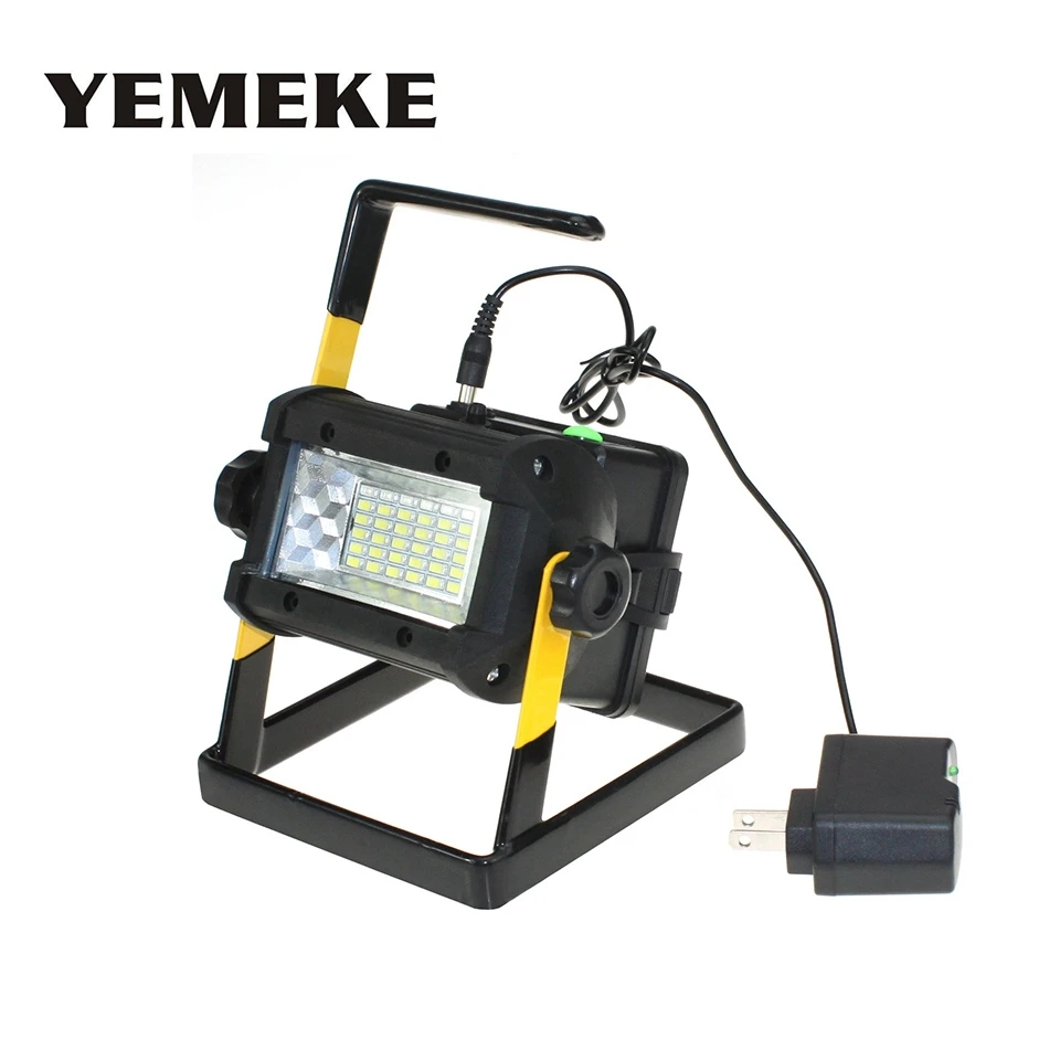 

High Power Outdoor LED Flood Lights Rechargeable 36 LED Floodlight Camping Work Lamp IP65 No include 4*18650 Battery