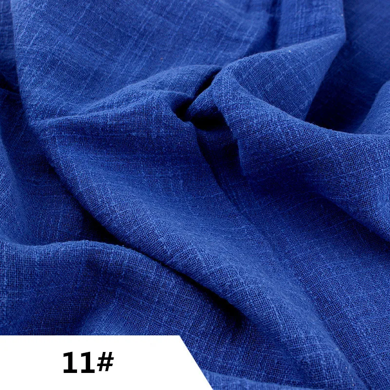 11 Natural Fabric for Patchwork Blue Linen Cotton Fabric for Summer