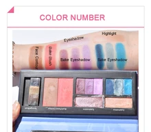 

UnicorEyeshadow Palette 10 Colors Make Up Glitter Eyeshadow Highlighter Blush With Brush Suit Eye Makeup ES602