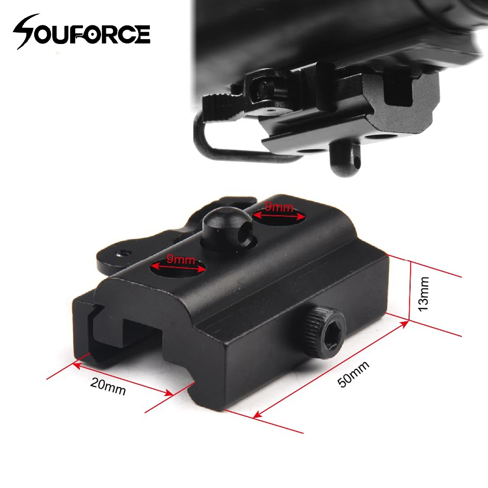 20 мм быстросъемный сошки адаптер Слинг крепление Поворотный адаптер подходит 20 мм Вивер рейку крепление пистолет аксессуар для сошки Охота
