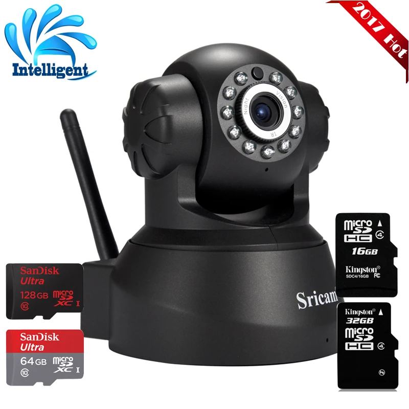 Sp012 sricam ip-камера 720 P hd wi-fi ик радионяня беспроводной панорамирования/наклона