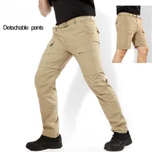 Переключение между короткими штанами и длинными брюками Мужские Съемные быстросохнущие брюки-трансформеры Дышащие Ультра легкие