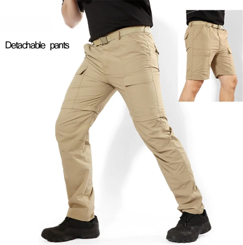 

Switch between short pants and long trousers Man Removable Quick Dry Pants Detachable Trousers Breathable Ultra Light