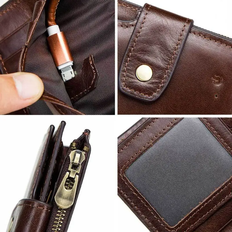 Модный умный мини короткий кошелек, мужской кошелек из натуральной кожи, RFID Блокировка, анти потеря, Интеллектуальные Bluetooth кошельки, многофункциональный чехол