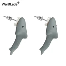 WarBLade 10 пар 3D серьги-гвоздики в виде собаки Мода ручная работа Полимерная Панда Свинья цветок серьга в виде динозавра для женщин ювелирные изделия