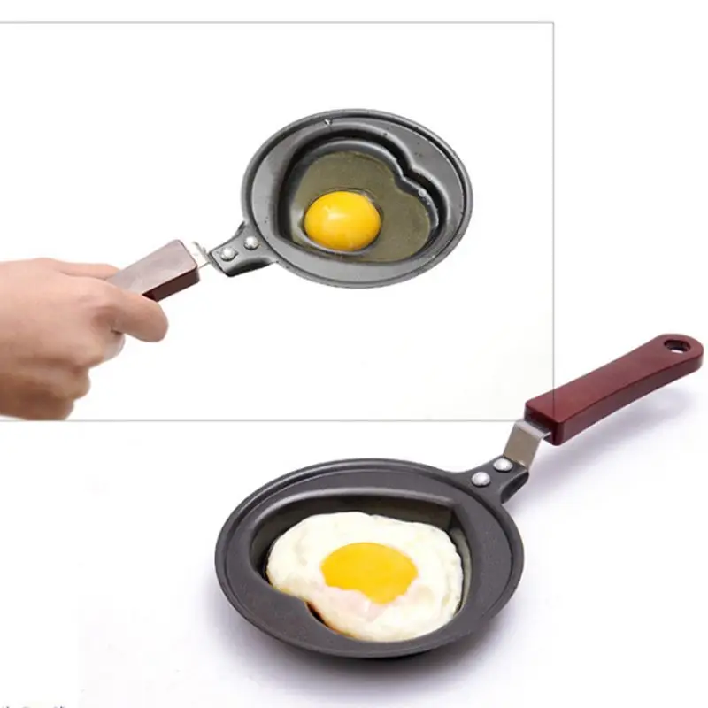 С возможностью креативного самостоятельного выбора между мини сковорода для завтрака, омлета яйцо Плита свитшот с сердечками, картошкой-/звезда/форма лягушки сковородка для омлета с антипригарным покрытием