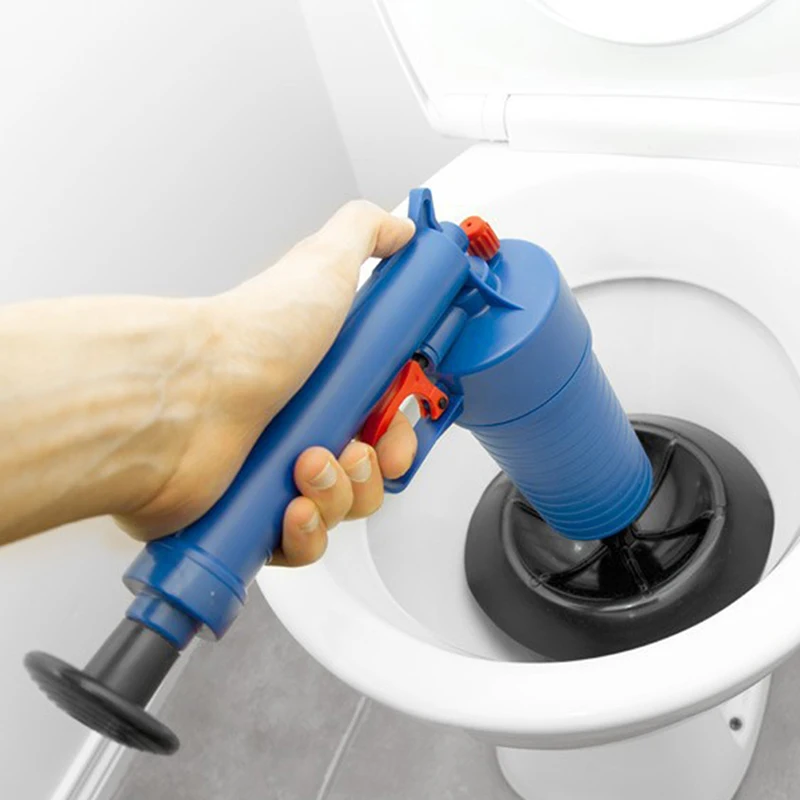 

Air Power Drain Blaster gun High Pressure Powerful Manual sink Plunger Opener cleaner pump for Bath Toilets Bathroom Shower