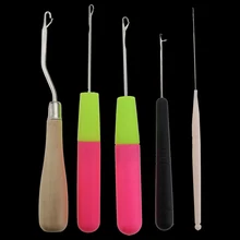 5pcs / set plastic Crochet braided needle hook hair fabric Dreadlock crafts