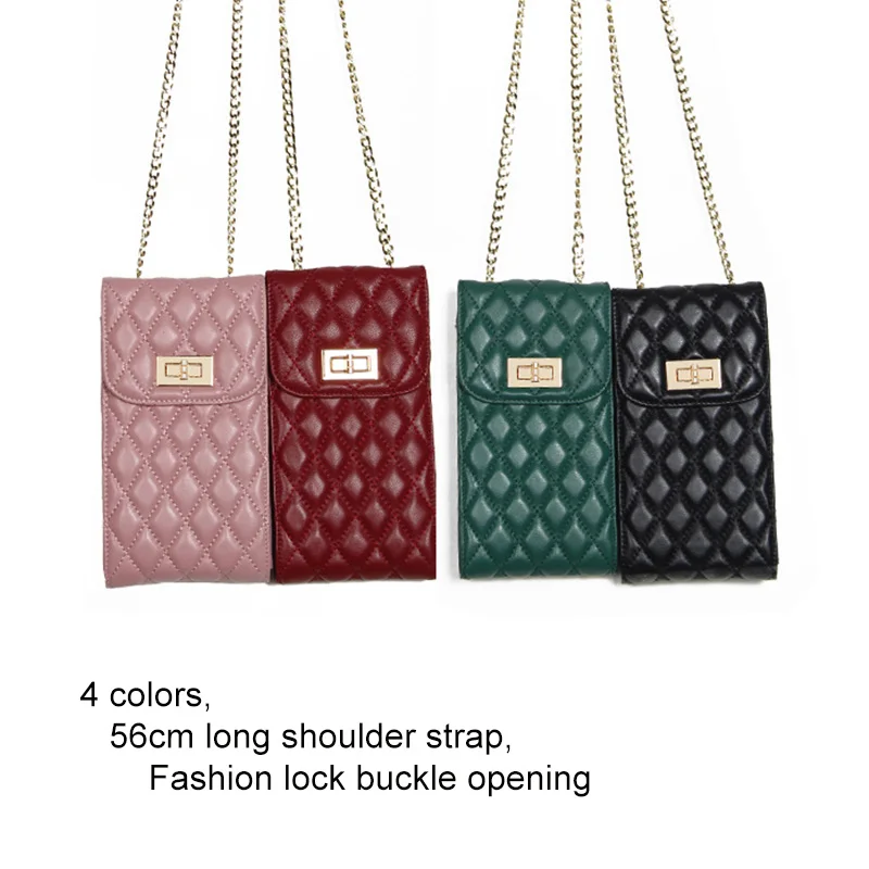  Genuine Leather Fashion Designer Phone Purse Mini Shoulder Bag Quality Sheepskin Small Flap Bags Wo - 33043295602