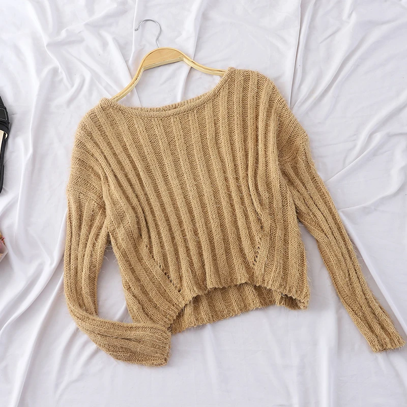 Fluffy Sweater Cashmere Fuzzy Crop Top Sweater Women Pull Femme Hiver Christmas Jumper 2018 Korean Pullover Knitted Jersey Mujer Fluffy Sweater Cashmere Fuzzy Crop Top Sweater Women Pull Femme Hiver Christmas Jumper 2018 Korean Pullover Knitted Jersey Mujer