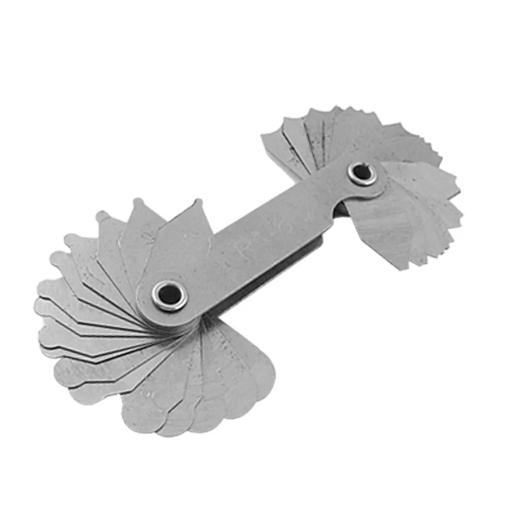 

32 Leaves Radius Gauge Metal Gage Portable Measuring Tools 16 Pcs x 2 Ends R1-6.5mm Pocket Measure Tool