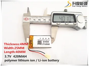 

10pcs/lot 3.7V 420mAh 402540 Lithium Polymer Li-Po li ion Rechargeable Battery cells For Mp3 MP4 MP5