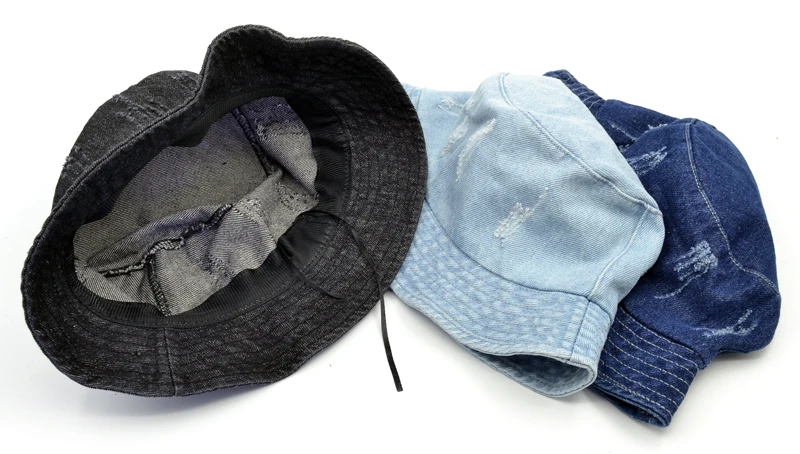 Джинсовые шляпы для женщин и мужчин, джинсовые шляпы с потертостями, козырек от солнца, для рыбалки, складываемая летняя кепка, шляпа для рыбалки в стиле хип-хоп