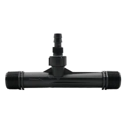 Multi-Size Male Thread Venturi Fertilizer Injector for Irrigation and Garden Watering (Black)
