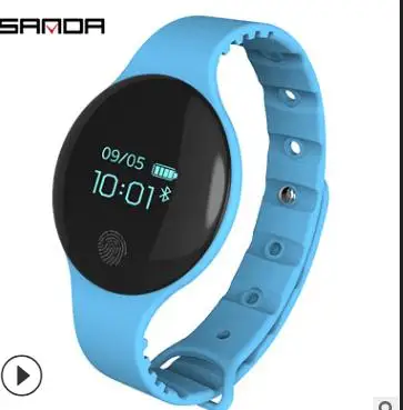 Популярный стиль шагомер спортивные часы наручные водонепроницаемый телефон мат для Android samsung IOS iPhone для подростков - Цвет: Синий