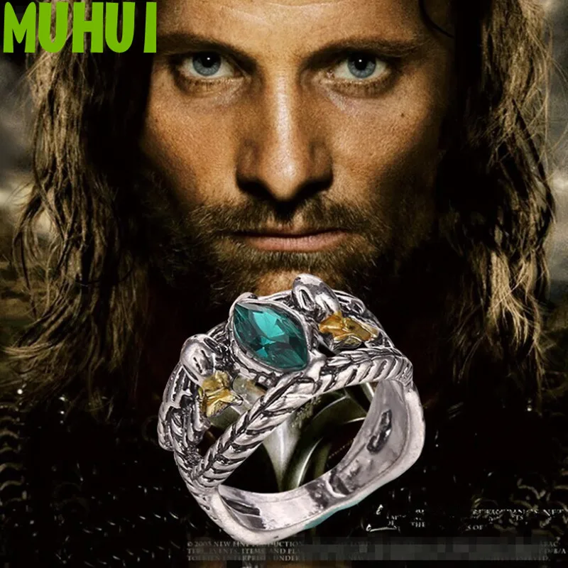 

2016 New Movie Jewelry Aragorn Ring Of Aragorn's Of Fashion Rring Men Jewelry Anillos Bague Bijoux 6-10 SIZE