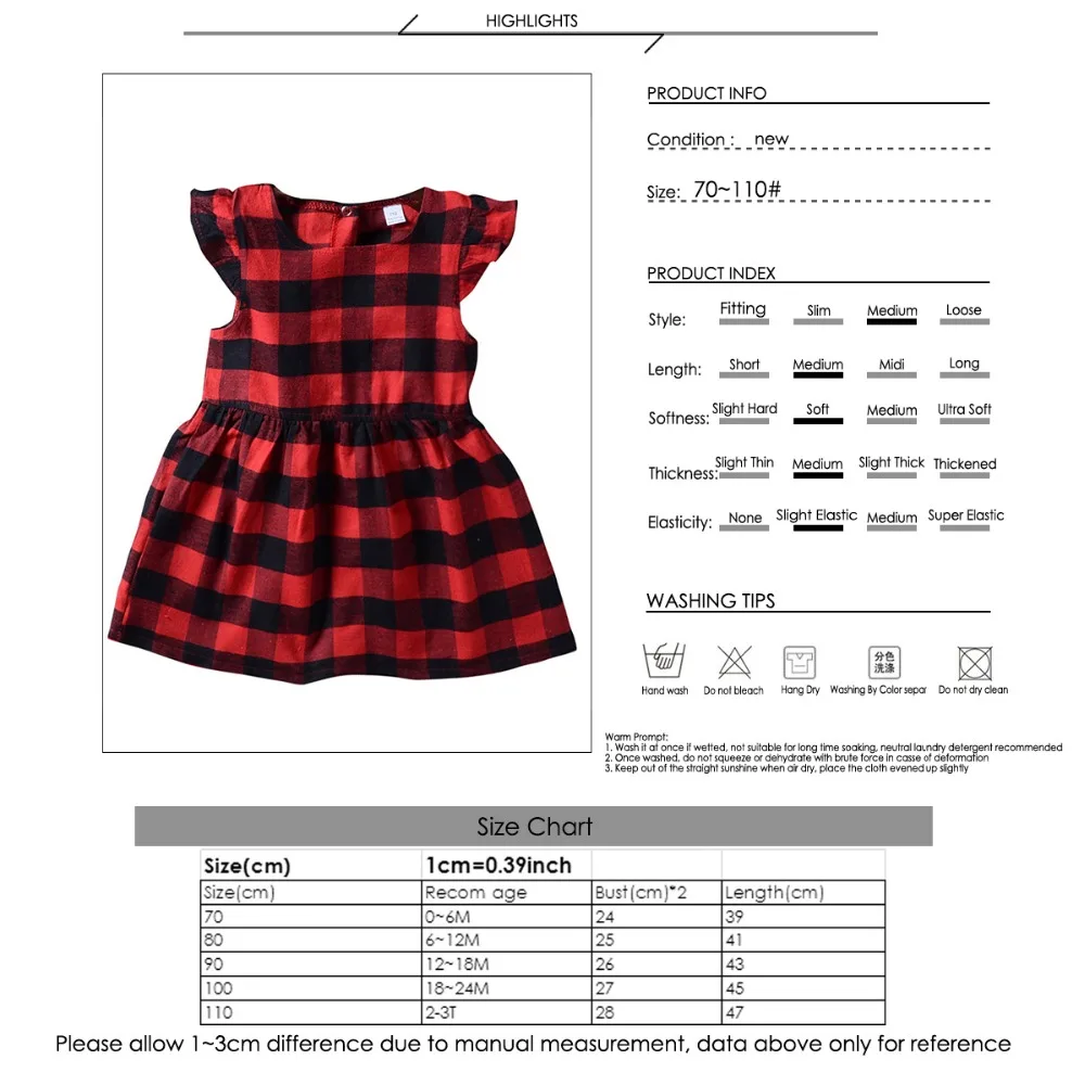 Puseky для новорожденных платье для маленьких девочек Костюмы летнее платье с оборками на рукавах красные клетчатое платье покроя "принцесс повседневная одежда для малышей Детский сарафан Одежда