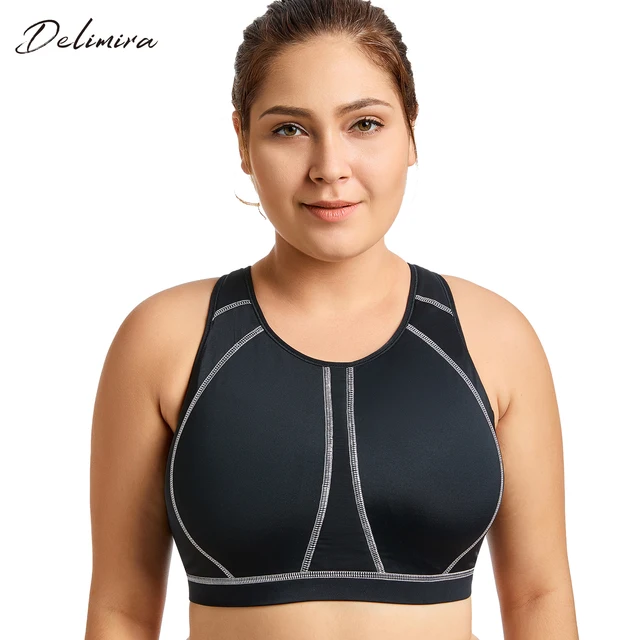 Women's High Impact Full Support Wire Free Molded Cup Active Plus Size