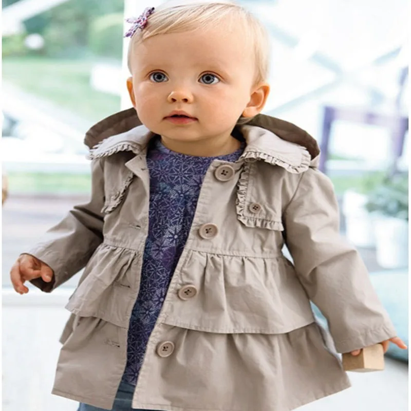 2017 New Baby Infant Girl Warm Autumn Spring Jackets Toddler Girl Long ...