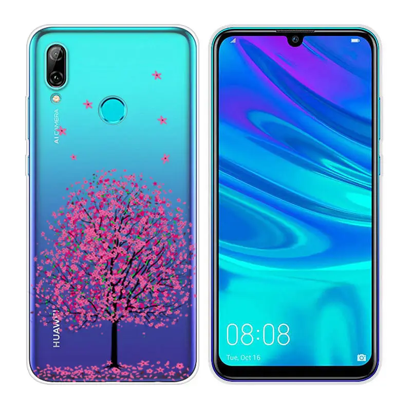 Fundas for Huawei P Smart 2019 Transparent Back Phone Case FOR P Smart 2019 6.21 inch Soft TPU Painted PSmart 2019 Cases Shell  (41)