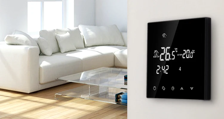 Vancoo сенсорный экран ЖК-дисплей комнатный термостат для электрического подогрева полов регулятор температуры Еженедельный программируемый черный