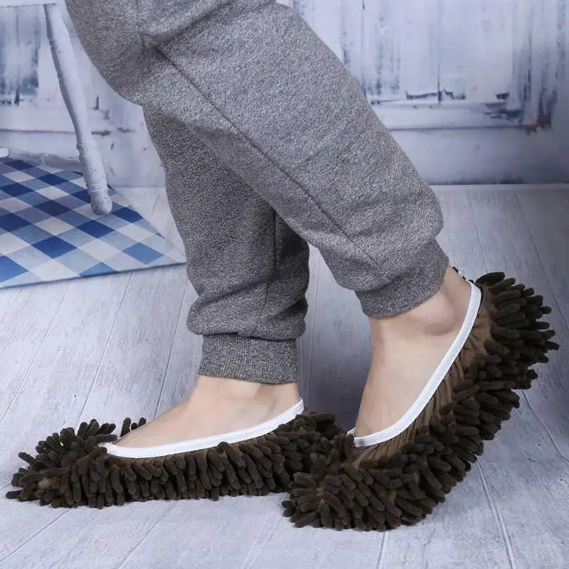 2 Pcs Dust Cleaner Grazing Slippers House Bathroom Floor Cleaning Mop
