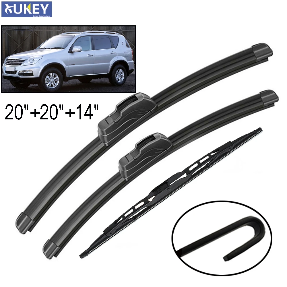 Щетки стеклоочистителя Xukey 3 шт./компл. передние и задние щетки для Ssangyong Rexton 2016 2015