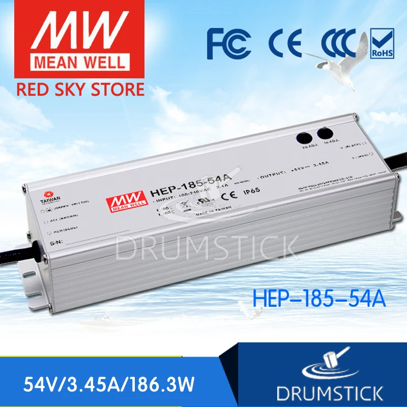 

MEAN WELL HEP-185-54A 54V 3.45A meanwell HEP-185 54V 186.3W Single Output Switching Power Supply