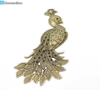 

Doreen Box Lovely Antique Bronze Peacock Wraps Connectors 7x4.2cm(2-3/4"x1-5/8"), sold per packet of 30 (B16285)