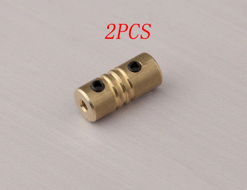 2PCS 2.3x2.2mm Copper Coupling Flex Cable Shaft Lock Connector Joint Motor Rigid Coupler Spare Parts for RC Boat Model | Игрушки и хобби