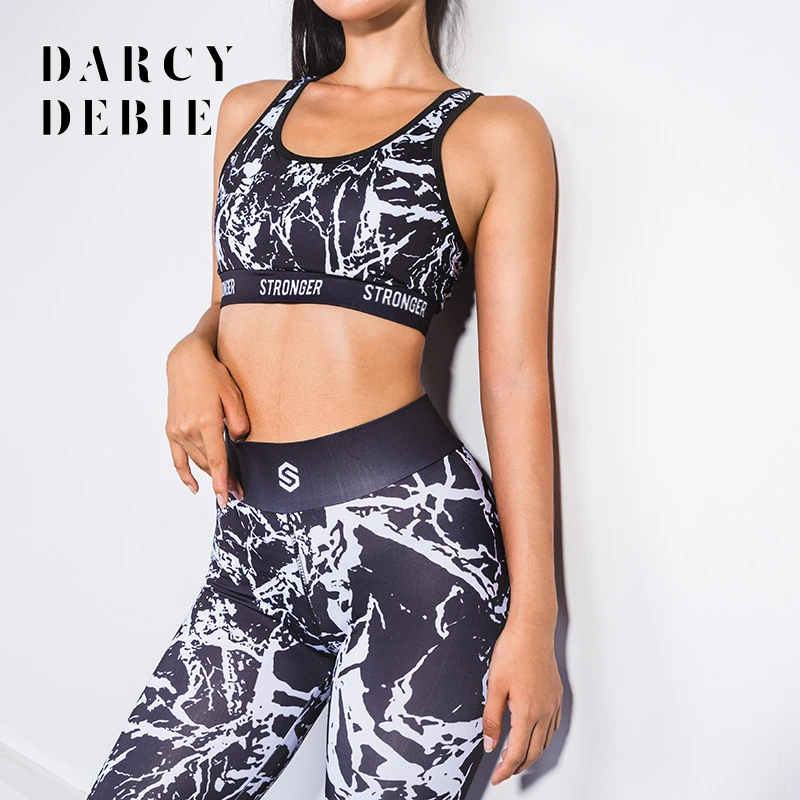 Женский спортивный костюм с принтом Darcydebie сексуальный бюстгальтер для йоги