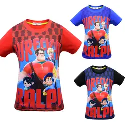 Ральф ломает интернет: футболка для мальчиков «Wreck-It Ральф 2» с короткими рукавами для детей, карнавальный костюм, подарок на день рождения