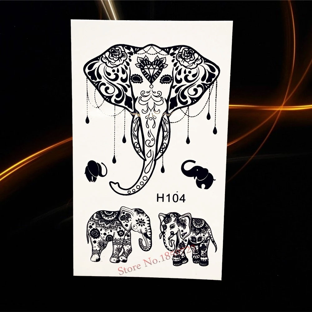 1 шт. 3D кота собаки Henna с рисунком черепа flash поддельные татуировки Дети Body Art