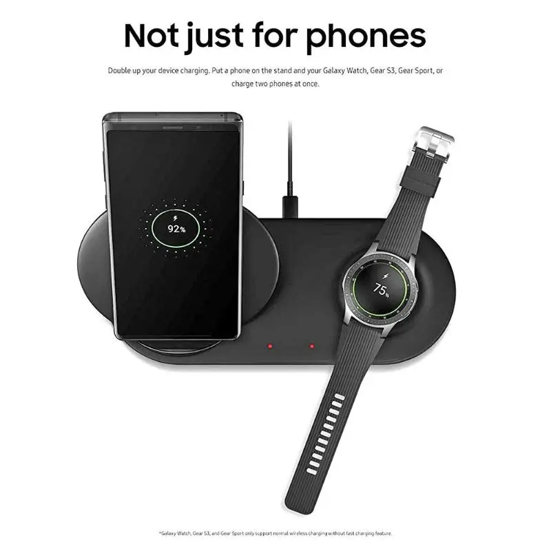 Для samsung Беспроводная зарядная док-станция для быстрой зарядки док-станция для Galaxy Note 9+ Watch gear S3 Quick