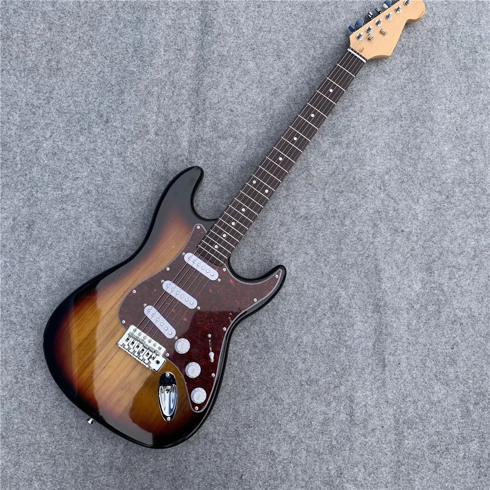 

In stock, speed delivery, sunset color electric guitar, beginner practice guitar, birthday gift to friends, free shipping.
