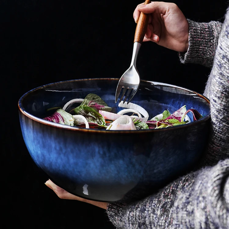 NIMITIME японский стиль салат большая миска для лапши керамическая миска столовая посуда в ретро стиле чашка для дома