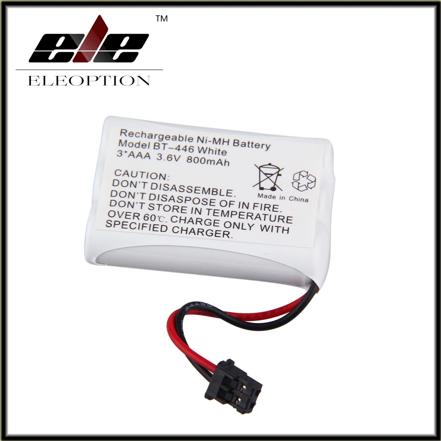 Eleoption 3.6V 800mAh 3*AAA Ni MH White Cordless Phone Rechargeable