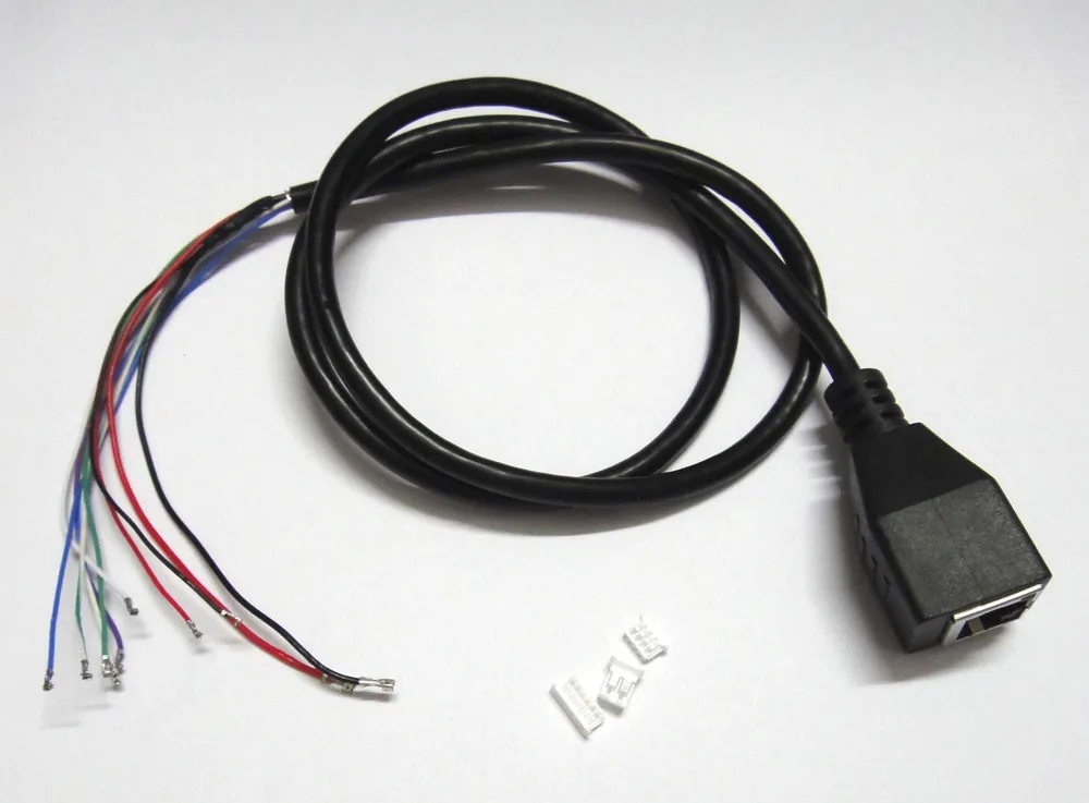  CCTV POE IP network Camera PCB Module video power cable 60cm RJ45 female connector with Terminlas - 32816957957