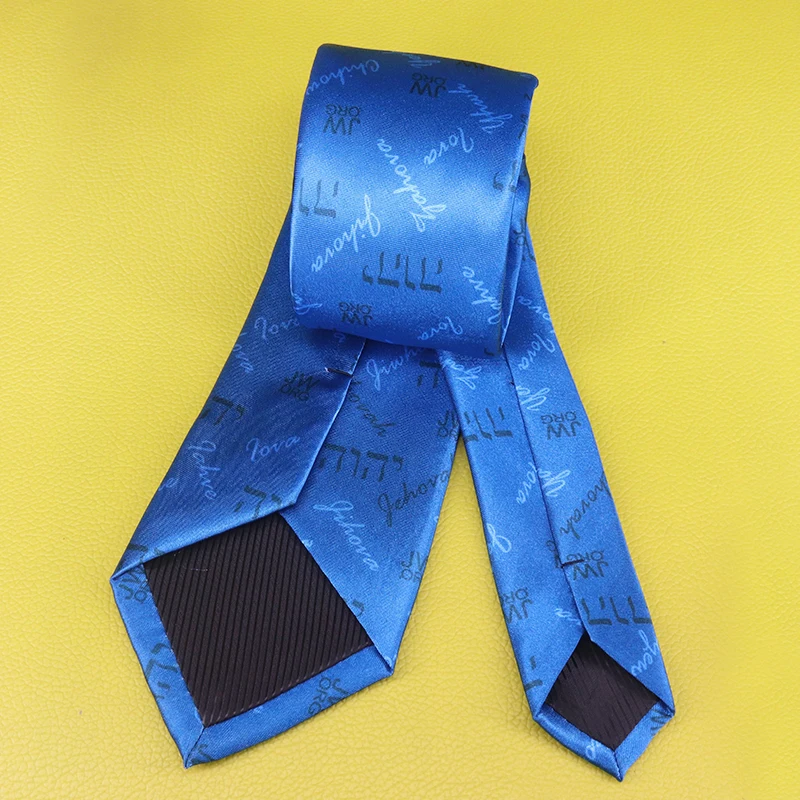 Jw.org theme tie gentlemen blue neckwear god Jehovah's witnesses Christian jewelry pioneer baptism gift