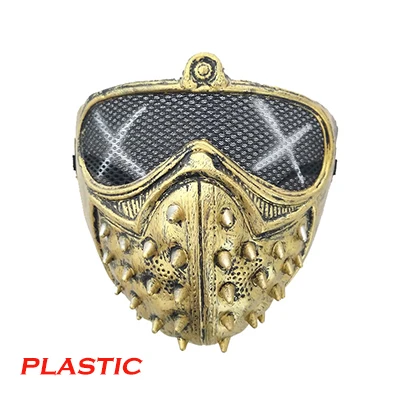 Watch Dogs 2 Steampunk Style Mask Marcus Holloway Wrench Rivet Face Masks Halloween Carnival Paty Prom Stage Performance Props - Цвет: Золотой