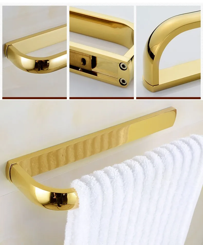 Goldene Handtuchhalter Freies Verschiffen Einzel Bad Küche Handtuchhalter Antiken Messing Goldene Badezimmer Tolwer Halter Stange