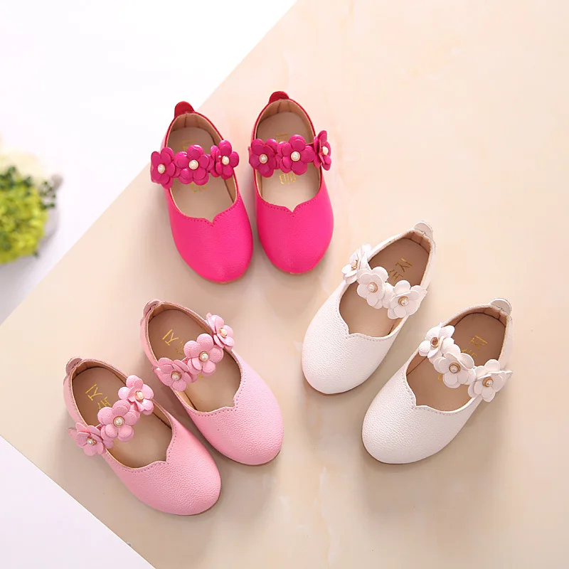 

Hot Girls Toddler Flat Shoes New Spring Cute shoes Children's Footwear Princess Infant Girl Shoes With Bowknot PU Children Shoes