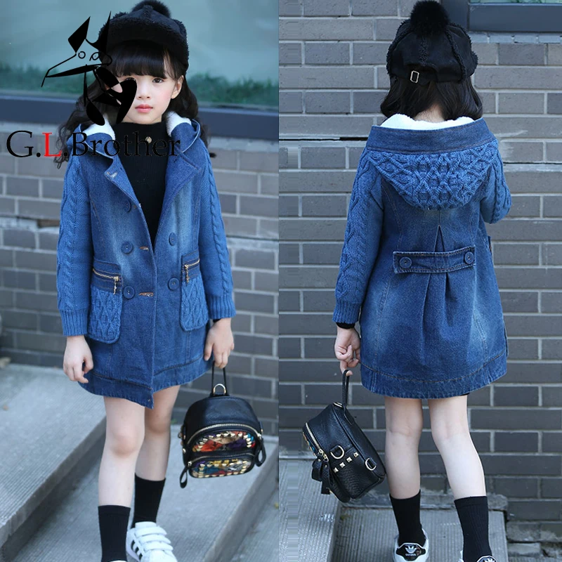 Girls Winter Jackets 2018 Toddler Girl Outwear Warm Long Coats Fleece Children Clothes Kids Girl Denim Jacket Hooded Coat JL09 Girls Winter Jackets 2018 Toddler Girl Outwear Warm Long Coats Fleece Children Clothes Kids Girl Denim Jacket Hooded Coat JL09