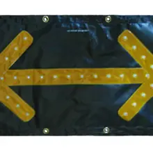 46 см* 85 см складной светодиодный наведения движения ПВХ правая и левая стрелка безопасности предупреждение мигающие огни Магнитный всасывающий светодиодный направляющий