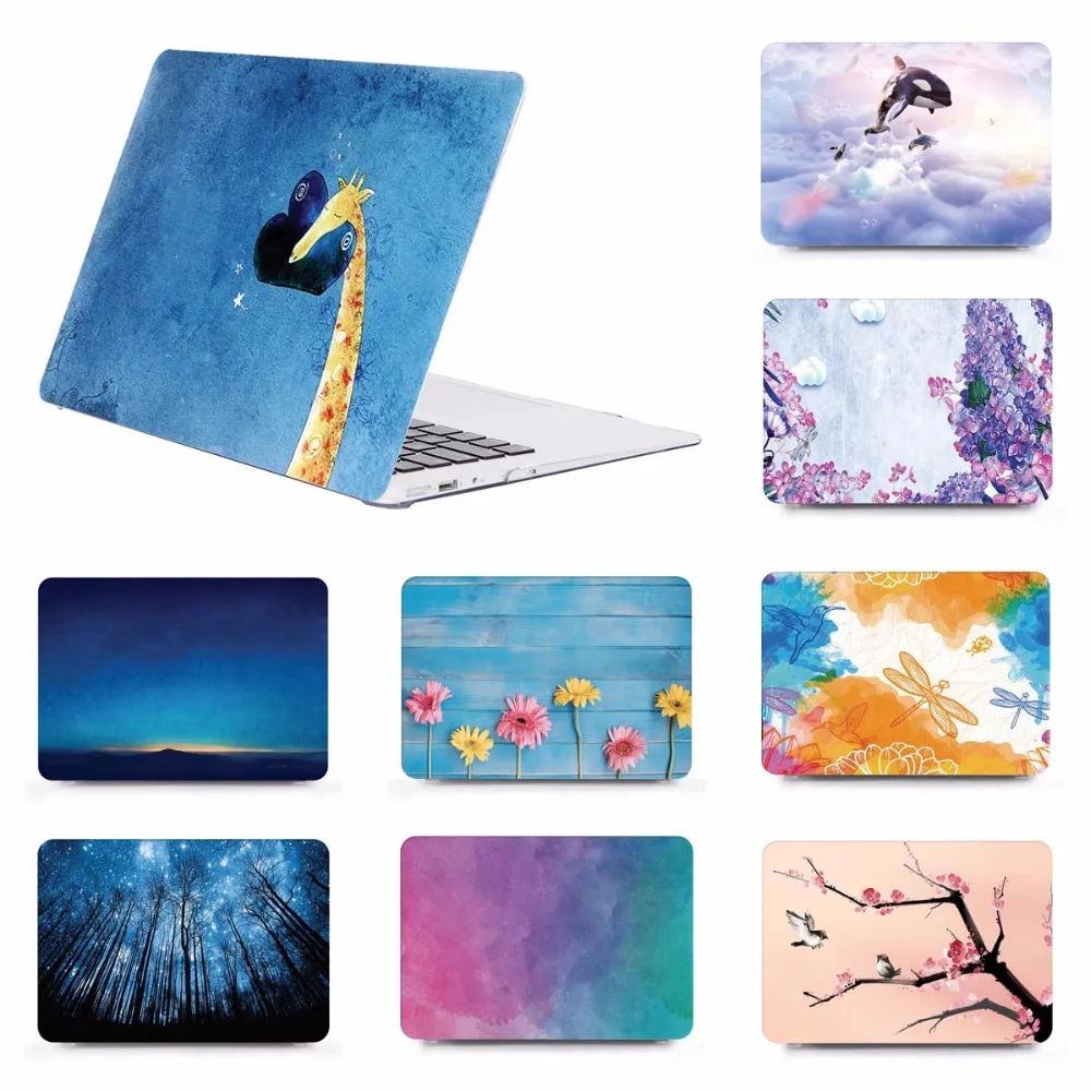 Painting Hard Shell Laptop Case Keyboard Cover For 2018 New Apple Macbook Air 11 Air 13 Pro Retina Touch Bar 12 13 15 inch-SG Painting Hard Shell Laptop Case Keyboard Cover For 2018 New Apple Macbook Air 11 Air 13 Pro Retina Touch Bar 12 13 15 inch-SG